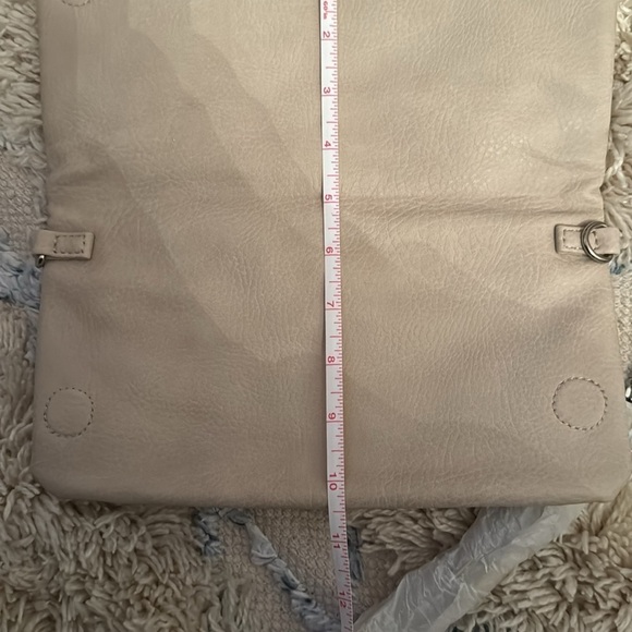 Express Convertible Fold over clutch cream chain strap purse bag - Picture 9 of 13